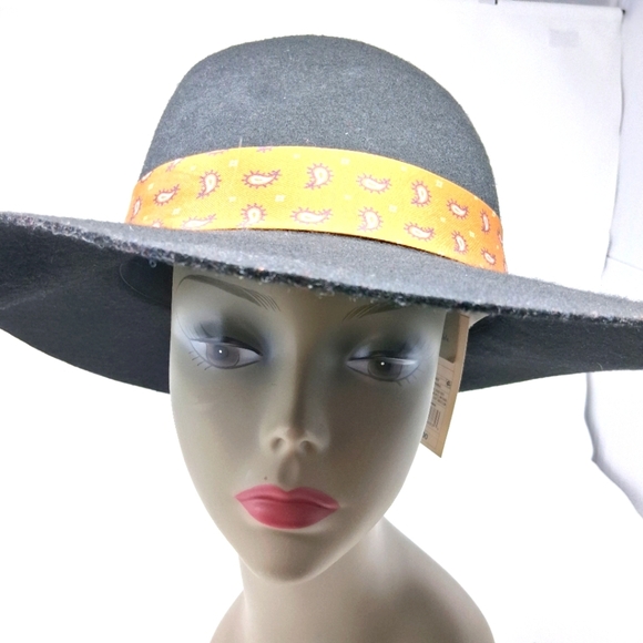 NWT A New Day 100% Wool Floppy Black Hat - Picture 1 of 7
